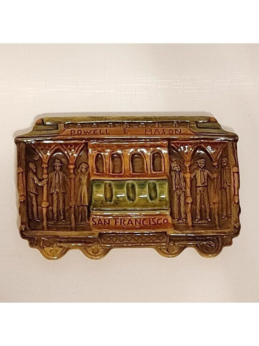 Vintage Powell & Mason San Francisco Cable Car Ceramic Pottery Tray Ashtray